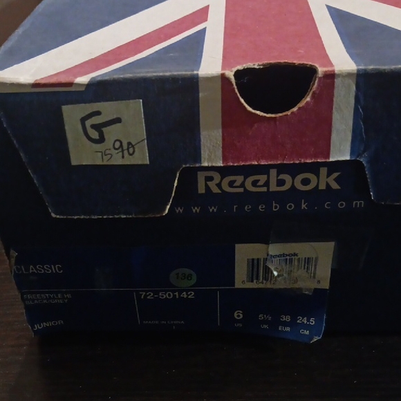 Reebok Rare From 80s/90s Black Gray High-Top Sneakers Mens 6 Womens 7.5 NWT/BOX - Picture 10 of 10